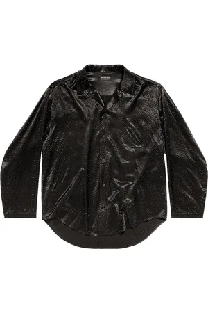 Balenciaga Rhinestone-Embellished Satin Shirt