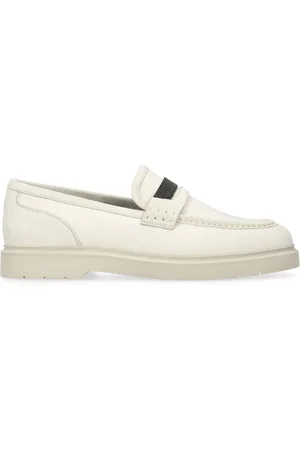 Brunello Cucinelli Leather Monili Penny Loafers