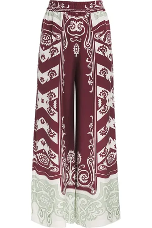 LUG VON SIGA Printed Madison Wide-Leg Trousers