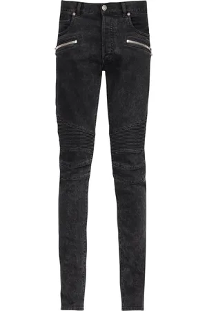 Balmain Biker-Detail Skinny Jeans