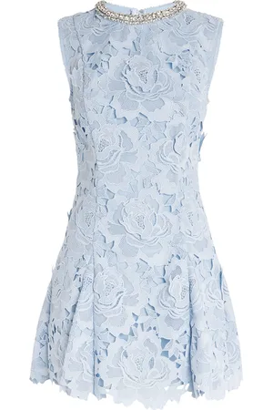 Self-Portrait Lace Floral Mini Dress