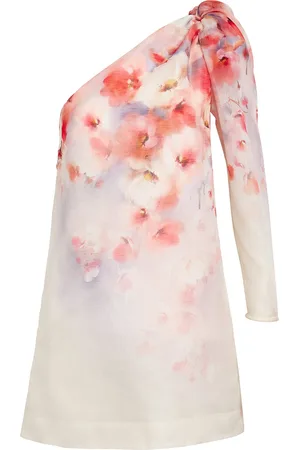 ZIMMERMANN Linen-Silk Floral Mini Dress