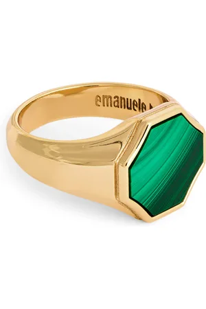 EMANUELE BICOCCHI Plated Malachite Signet Ring