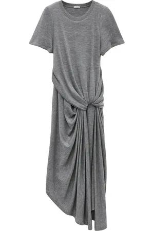 Loewe Cashmere-Blend Draped Midi Dress