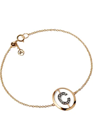 ANNOUSHKA Yellow and Diamond Initial C Bracelet