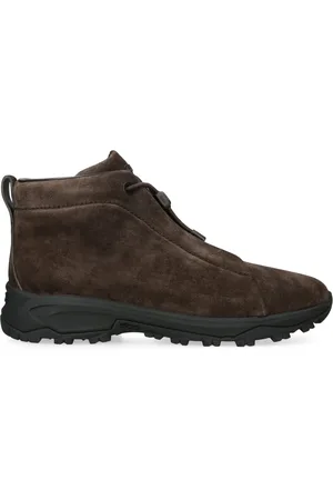 Ermenegildo Zegna Suede Triple Stitch Vetta Sneakers