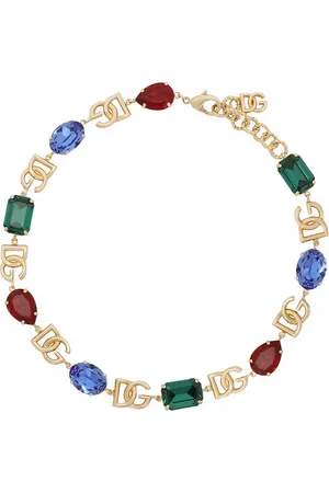 Dolce & Gabbana Rhinestone Logo Necklace