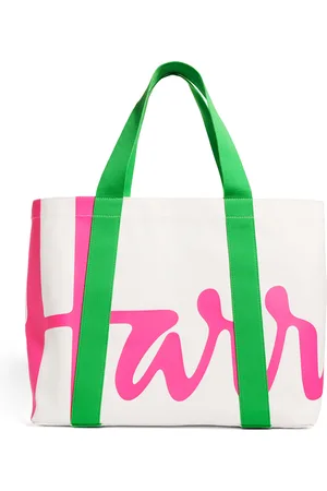 HARRODS Medium Cotton Logo Tote Bag