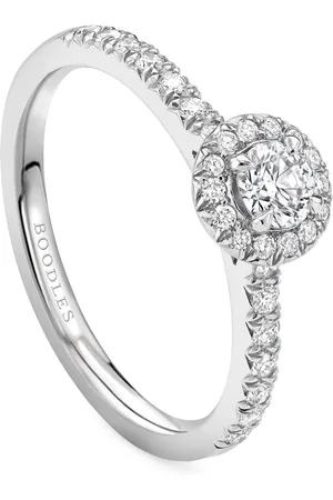 Boodles Platinum and Diamond Vintage Engagement Ring