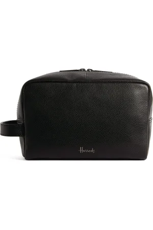 HARRODS Leather Wembley Wash Bag