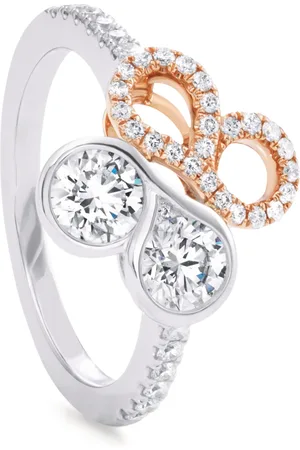Boodles Platinum, Rose Gold and Diamond Be Motif Ring