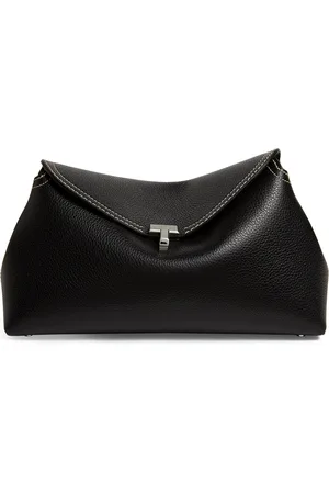 Totême Leather T-Lock Clutch Bag