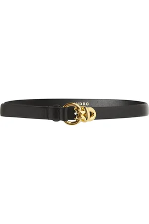 Sandro Leather Chain Buckle Belt
