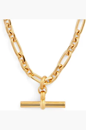 Tilly Sveaas Plated T-Bar Watch Chain Necklace