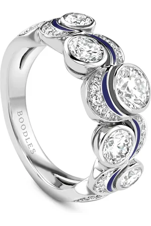 Boodles Platinum and Diamond Over The Moon Ring