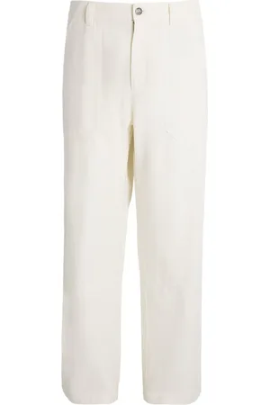 Palm Angels Cotton Monogrammed Workwear Trousers