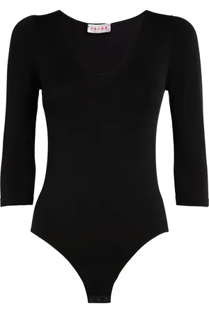 Falke Cropped-Sleeve V-Neck Bodysuit