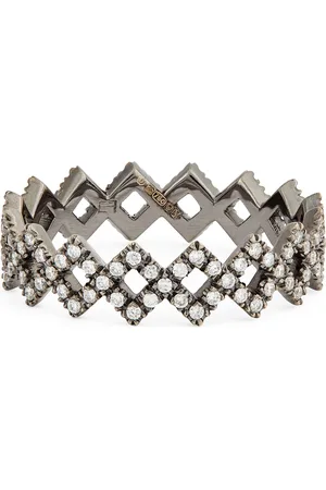 Eva Fehren Blackened Gold and Diamond Rex Ring