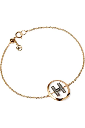 ANNOUSHKA Yellow and Diamond Initial H Bracelet