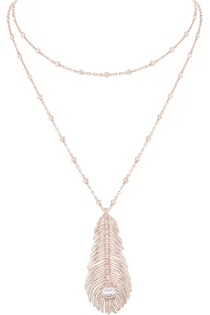 Boucheron Rose Gold and Diamond Plume de Paon Necklace
