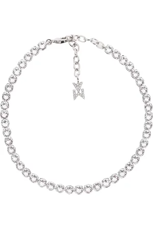 Amina Muaddi Crystal-Embellished Tennis Anklet