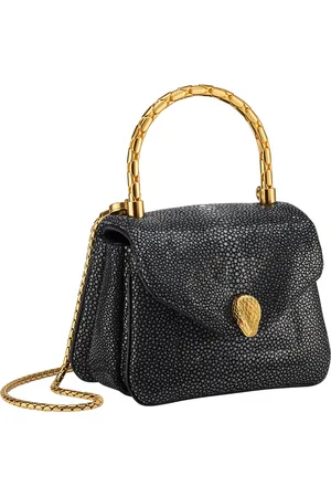 Bvlgari Leather Serpenti Reverse Top-Handle Bag