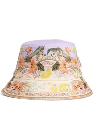 ZIMMERMANN Linen Floral Reversible Bucket Hat
