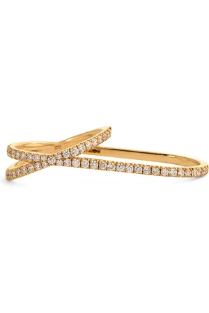Eva Fehren Yellow and Diamond Double Finger Orbit Ring