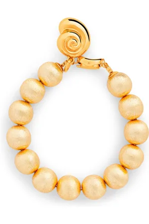 Timeless Pearly Beaded Seashell-Charm Bracelet
