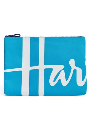 HARRODS Large Cotton Logo Pouch