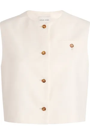 Loulou Studio Round-Neck Sleeveless Esme Vest