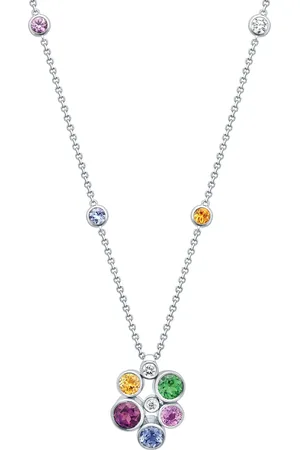 Boodles Gold, Diamond, Tanzanite and Gemstone Raindance Rainbow Pendant