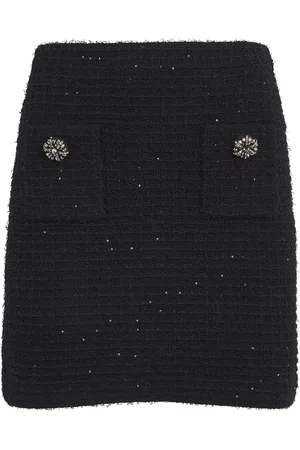 Self-Portrait Textured-Knit Mini Skirt