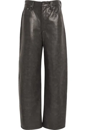 AGOLDE Leather-Blend Low Curve Jeans