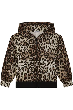 Dolce & Gabbana Leopard Zip-Up Hoodie