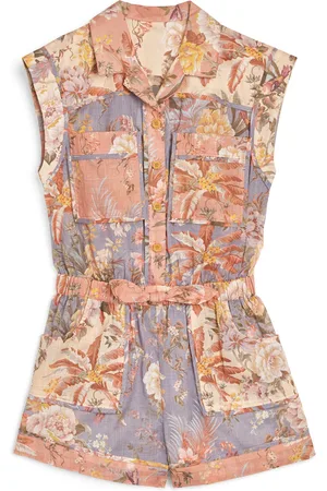 ZIMMERMANN Cotton Floral Tallow Playsuit