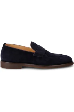 Brunello Cucinelli Suede Flex Penny Loafers