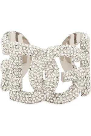Dolce & Gabbana Embellished Dg Millennials Logo Cuff Bracelet