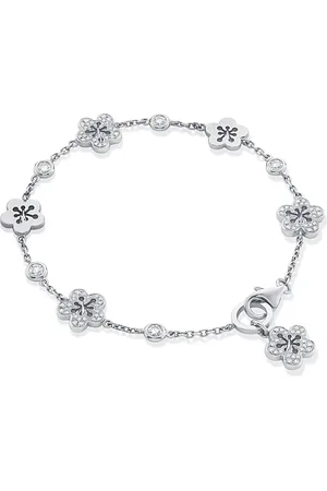Boodles White and Diamond Blossom Charm Bracelet