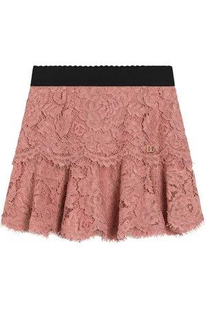 Dolce & Gabbana Lace Dg Logo Skirt