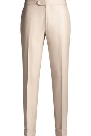 ISAIA Silk and Cashmere Tailored Trousers