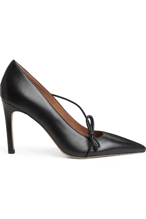 Claudie Pierlot Leather Bow Pumps 90