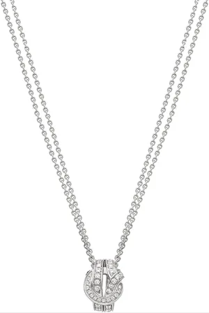 Boodles White and Diamond The Knot Pendant Necklace