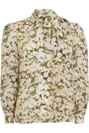 Max Mara Silk Floral Print Blouse
