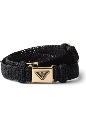 Prada Crochet Logo Belt