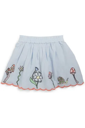 Stella McCartney Linen-Cotton Floral Skirt