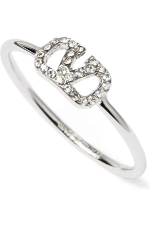 VALENTINO GARAVANI Tone Embellished VLogo Ring