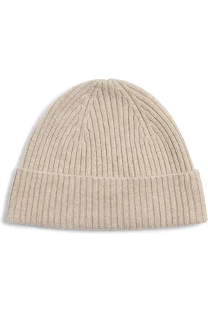 HARRODS Cashmere Ribbed Beanie