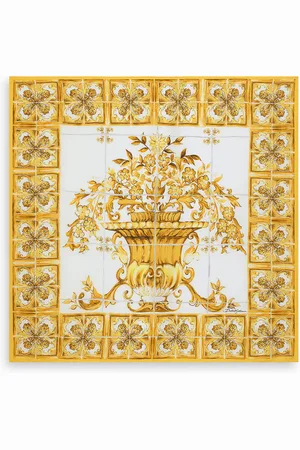 Dolce & Gabbana Silk Majolica Print Scarf