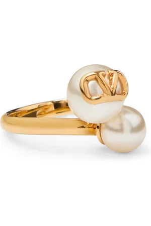 VALENTINO GARAVANI Embellished VLogo Ring